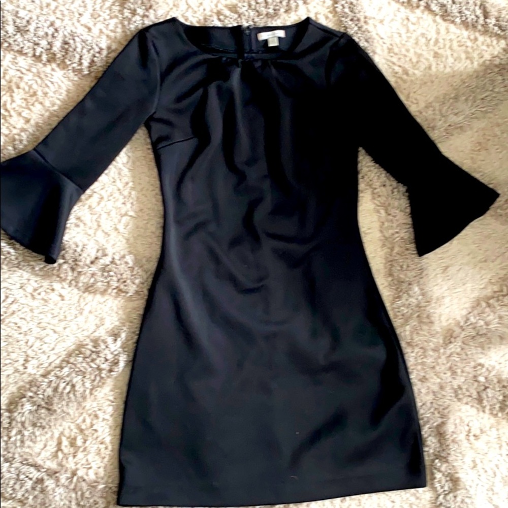 Black Dress with 3/4 Bell Sleeves